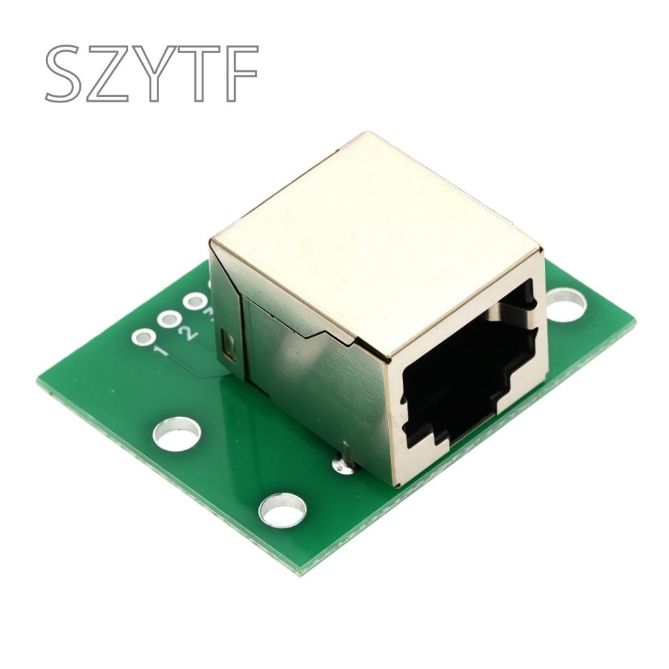 RJ45 Ethernet Port Adapter Board 8P Vertical Horizontal Network Interface Converter PCB Test Terminal Board for Wiring