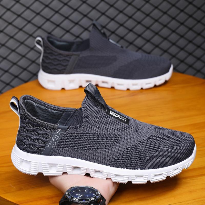Men's New Trendy Comfortable Breathable Slip-On Casual Shoes, Low Top Lightweight Athletic Sneakers, Plus Size Walking Shoes for Dad