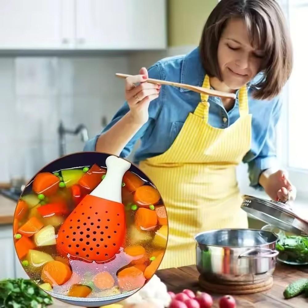 Creative Seasoning Pack Soup Filter Silicone Soup Making Filter Kitchen Utensil