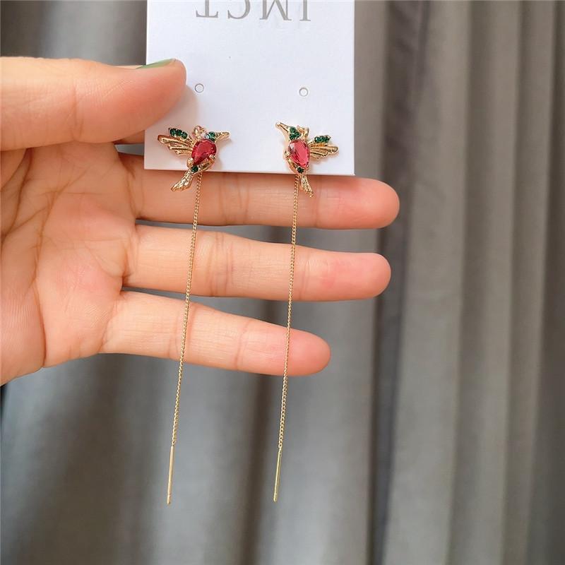 New Fashion Gold Color Leaf Earrings For Women Exquisite Mini Set Cubic Zirconia Wedding Ear Zircon Noble Pendant Gifts