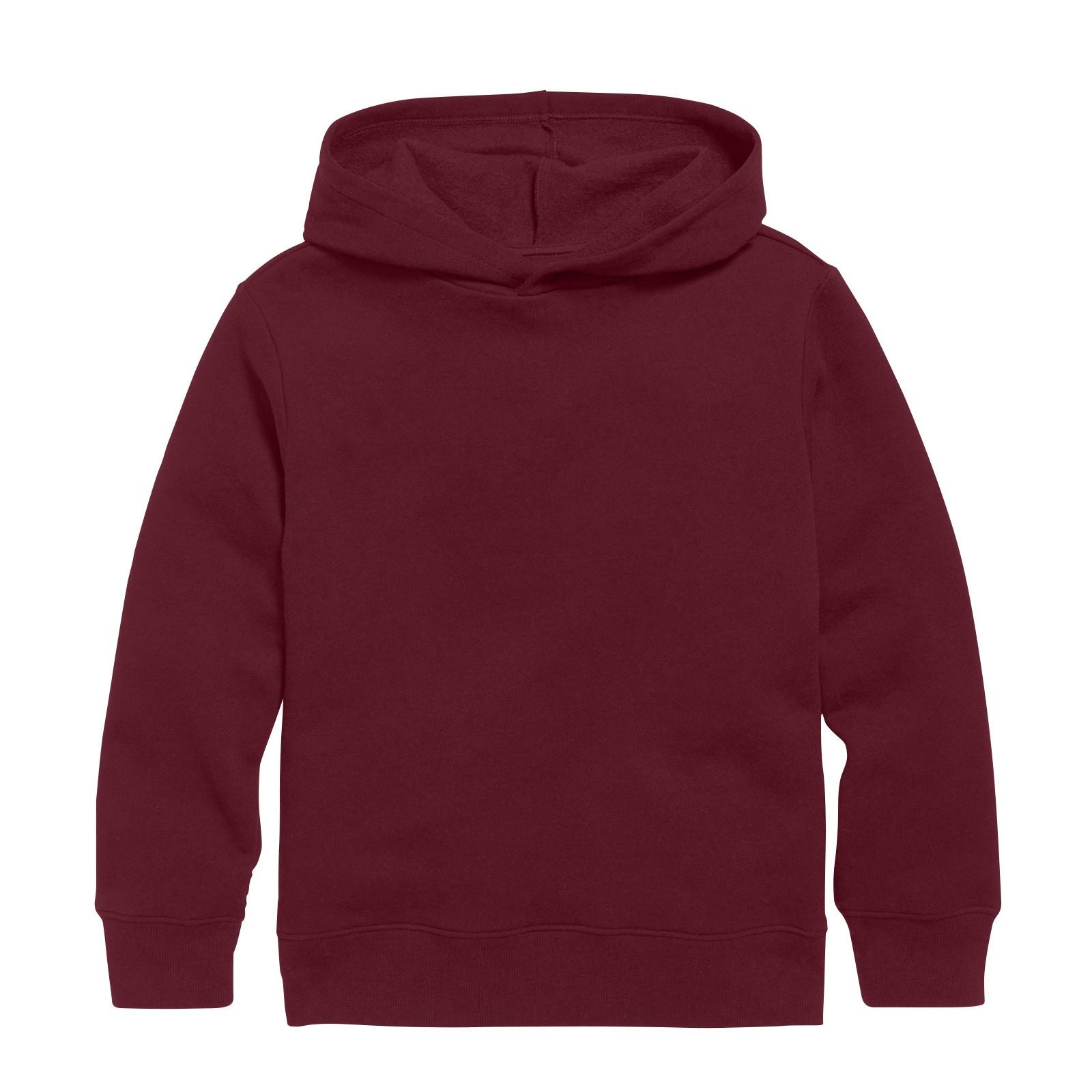 

Повседневная модная однотонная толстовка с длинным рукавом и капюшоном для мальчиков 150 винный