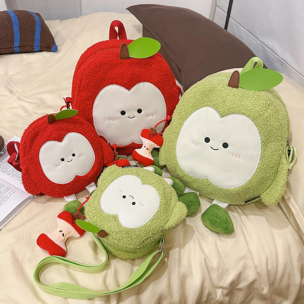 Schoolbagins cute cute apple children's backpack cartoon student bag travel boy girl backpack