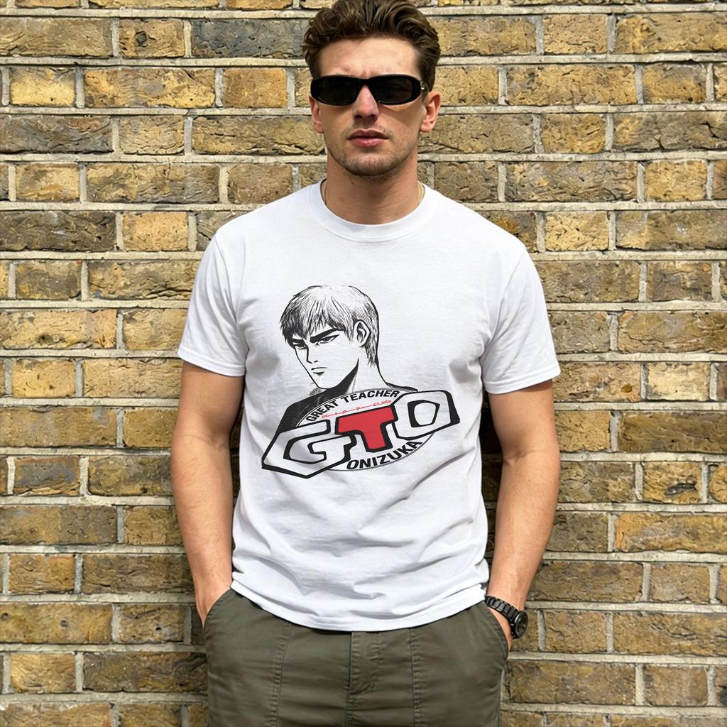 Anime Great Teacher Onizuka Tshirts For Unisex Hipster Cotton Tees Crew Neck Short Sleeve T Shirt Gift Idea Clothes
