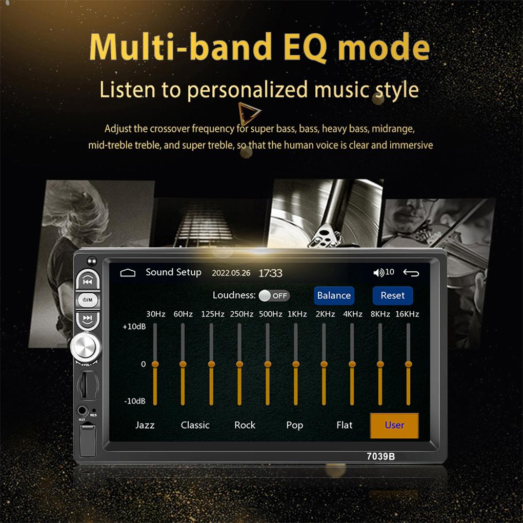 Automotive MP5 Player Portable Detachable Bluetooth-compatible 4 0 USB Interface Hands-free Music Playing Radio Backlight