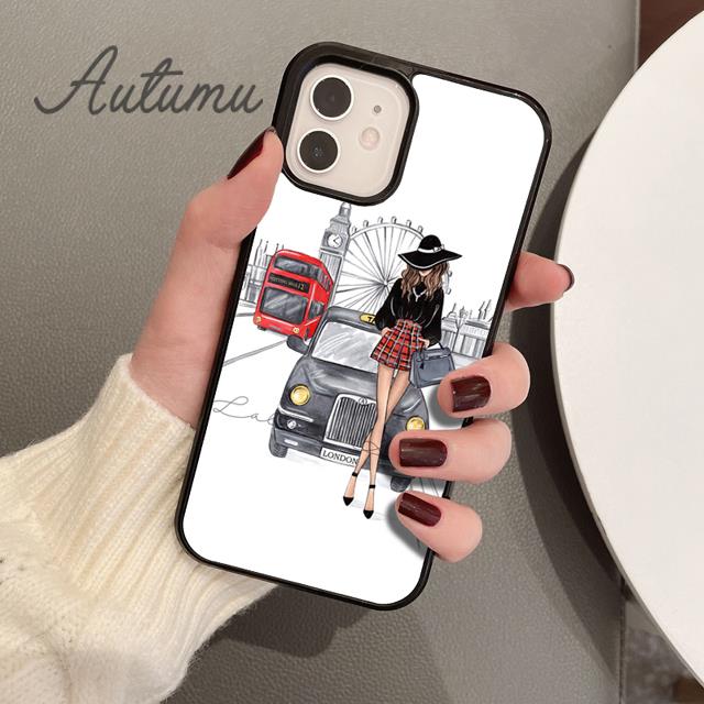 

Girl Boss Pink Women Cartoon Phone Case for iPhone 17 Air 15 16 11 12 13 14 Pro Max Plus coque Fundas Shell iPhone 13