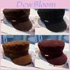 Modern Velvet Beret Hat For Women With Sun Shade For Fall Winter Casual Style