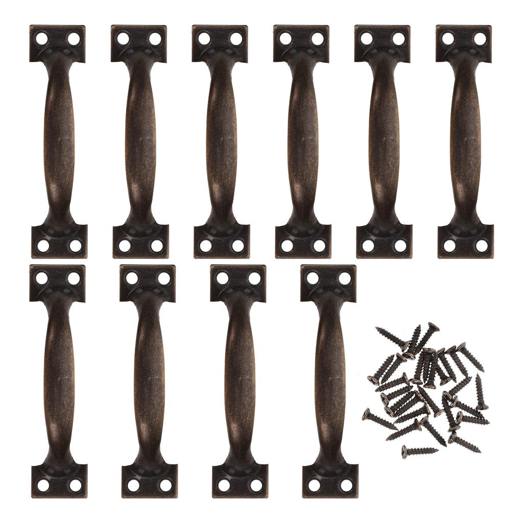 10st Bågskåpshandtag 4 tum Vintage Metallhandtag för Dörrar Lådor Kök Grindbeslag Handtag