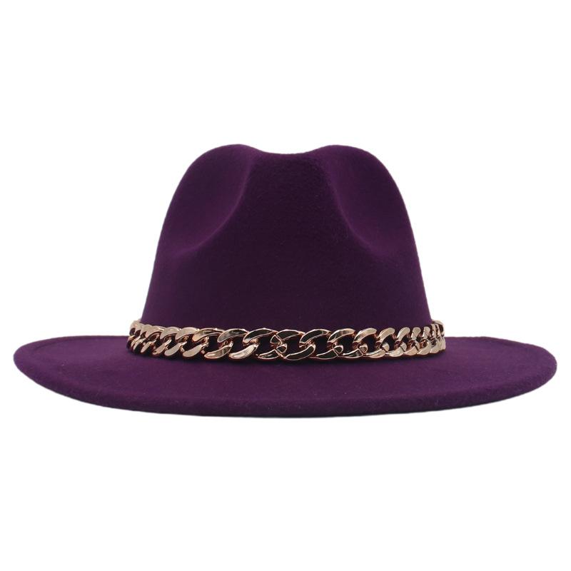 Acrylic Chain Men'S And Women'S Multi-Colored Stage Hat Woolen Felt Hat Jazz Top Hat Hat