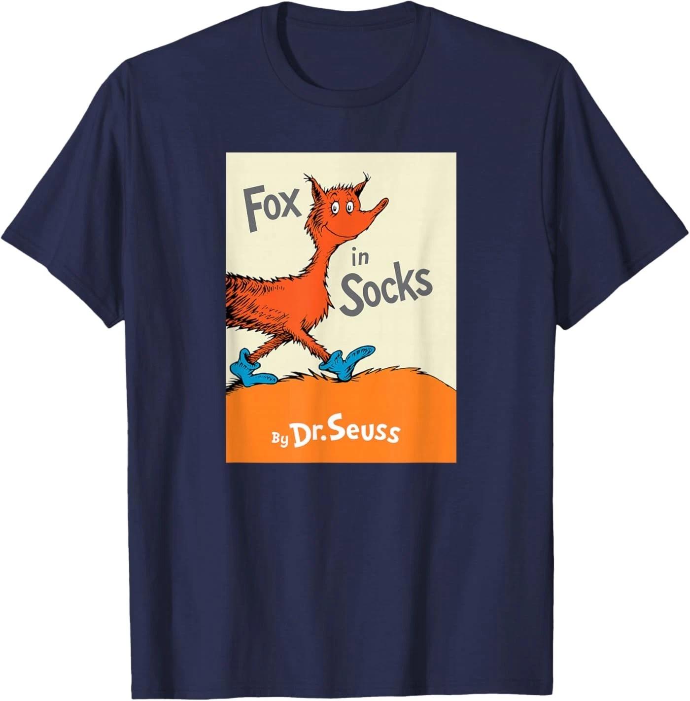 Dr. Seuss Fox in Socks Book Cover T-Shirt 2XL