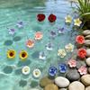 Neue Boho 3D Blumen Hängeohrringe für Damen Bunte Harz Blumen Hängeohrringe für Sommer Strandurlaub Tägliches Tragen Schmuck