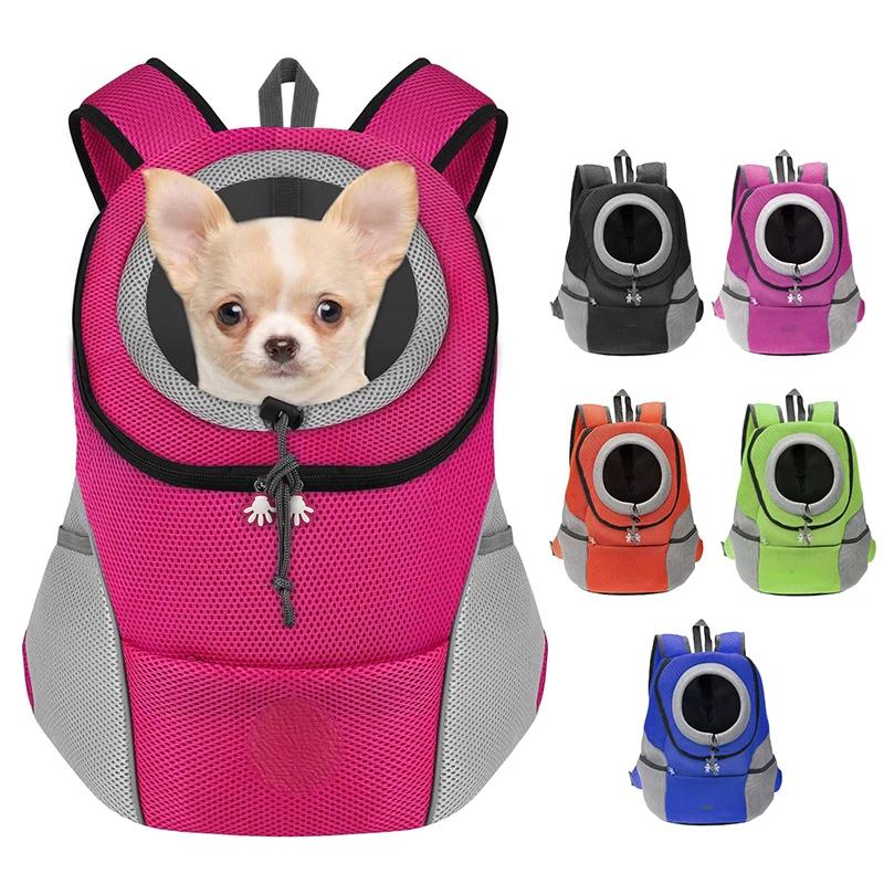 Geantă portabilă de exterior pentru animale de companie cu umăr dublu pentru câini, de călătorie, respirabilă, geantă pentru câini, geantă de transport pentru câini de exterior, accesorii pentru transportul animalelor de companie