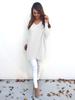 Sweet Girly Vneck Pullover Long Sleeve Top Womens Slim Fit Polyester Autumn Casual