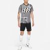 Nike Dri-Fit Geometric Pattern Casual Crew Neck Short Sleeve Soccer Jersey Men Tops Black White CZ0975-100