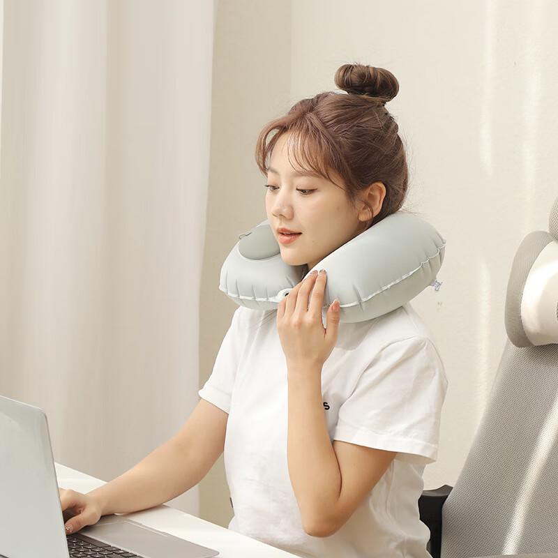 Inflatable U-Shaped Neck Travel Pillow Set