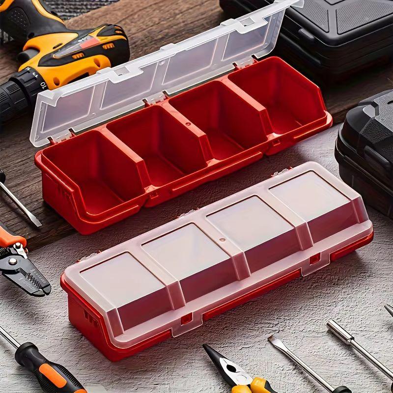 In Stock Multi-Compartment Oblique Mouth Design Organizer Box For Screws Small Parts Durable Plastic Hardware Storage Case