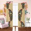 2PCS- Hand-painted Butterfly - Printed Curtain - Polyester Material - Suitable for Bedroom, Living Room, Study Private Space