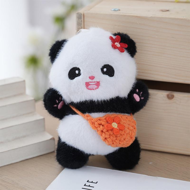 Panda Plush Keychain With Soft Pp Cotton Filling For Backpack And Gift