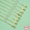 1pcs Genuine 925 Silver Singapore Box Snake Chain Necklace for Woman 40+5/40/45cm Basic Chain Fit Pendant DIY Jewelry