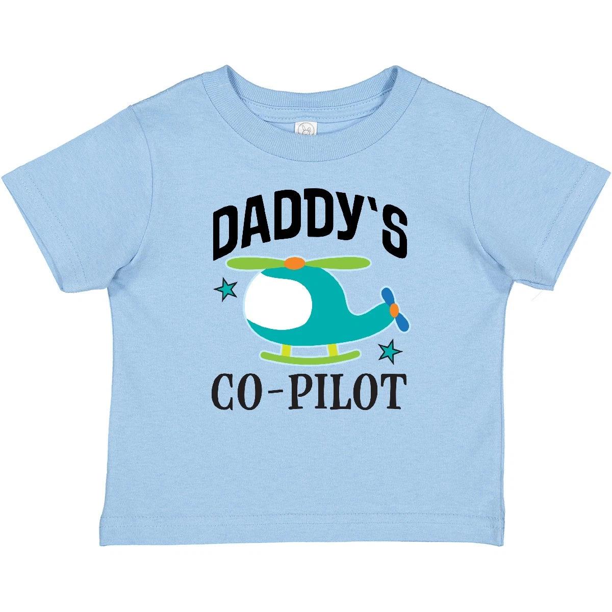 Inktastic Daddys Co-Pilot Son Helicopter Baby T-Shirt Daddy Dad Future Boys Tees 100