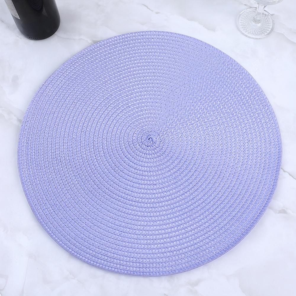 38cm Kulatá Pletená Podložka na Nádobí Omyvatelná Protiskluzová Podložka pod Mísu na Jídelní Stůl Tepelně Odolná Podložka pod Sklenici Podtácky Domácí Dekorace