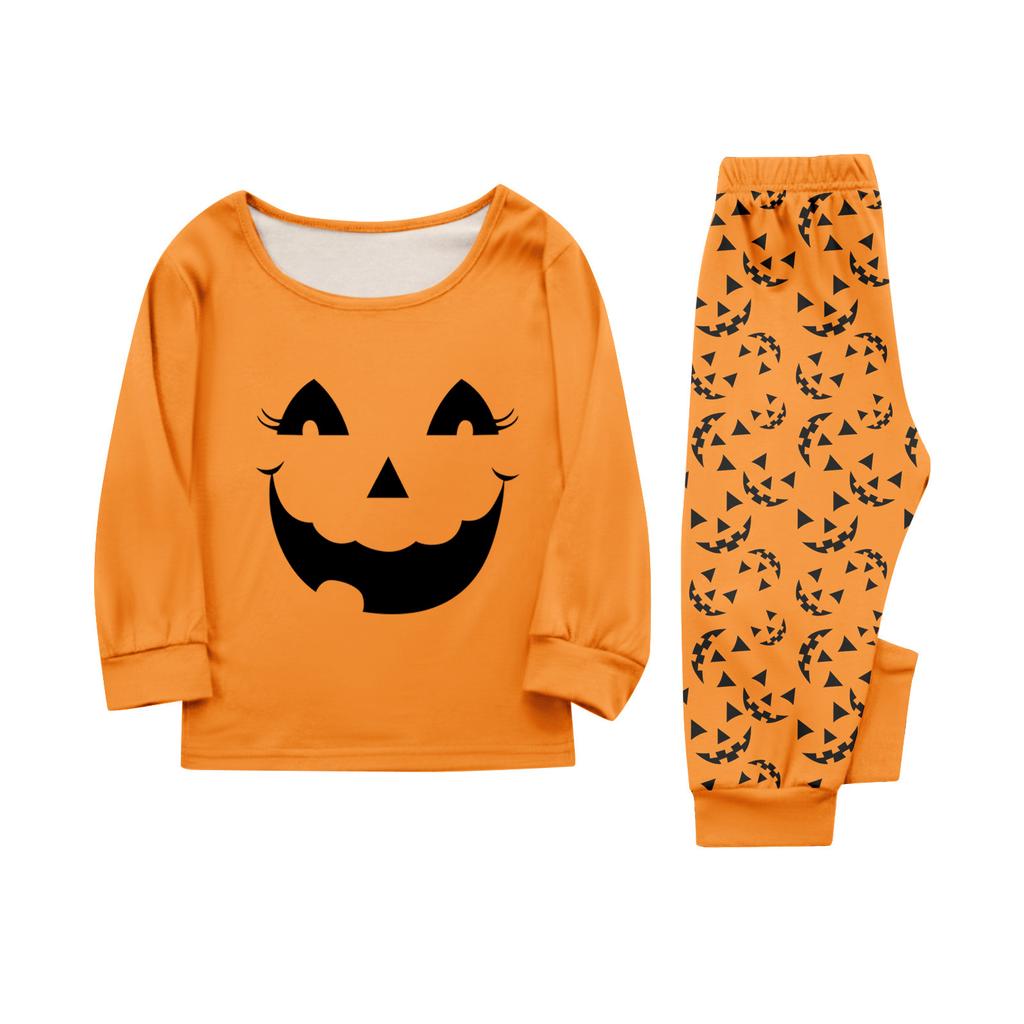 Print Cute Family Set Pajamas, Home Clothes, Family Set Long Sleeve Top Pants Set