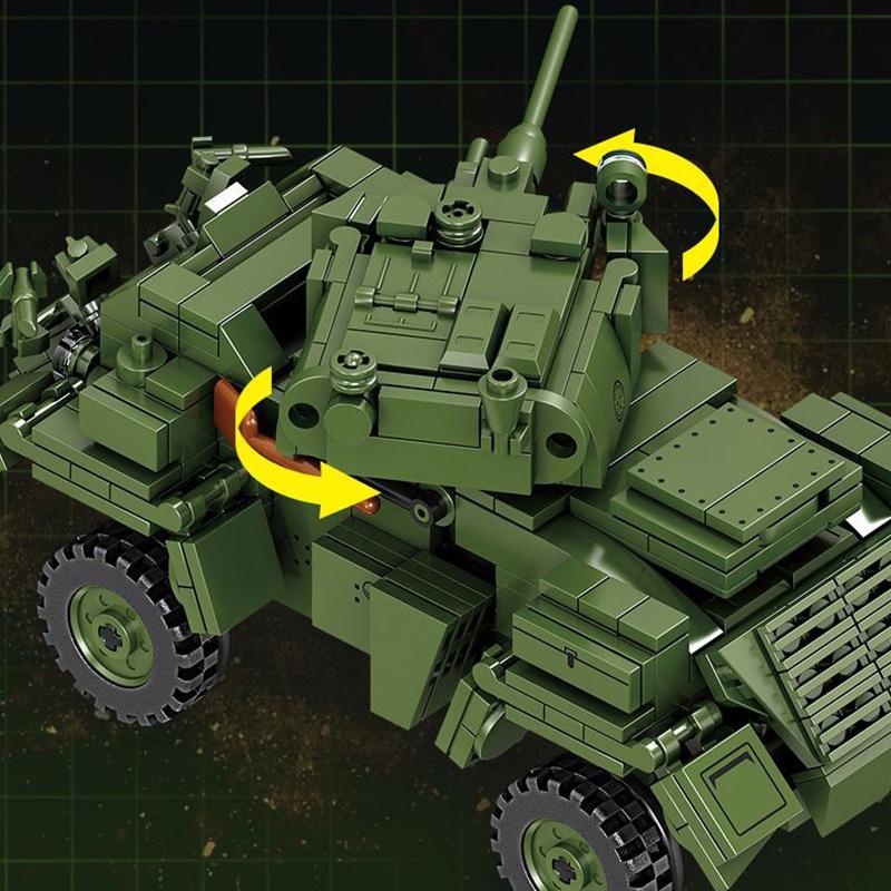 WW2 MK.IV Armored Cars Building Blocks Set Military Vehicle Model Anti Tank Self Propelled Gun MOC Bricks Toys Adults Kids Birthday Gifts