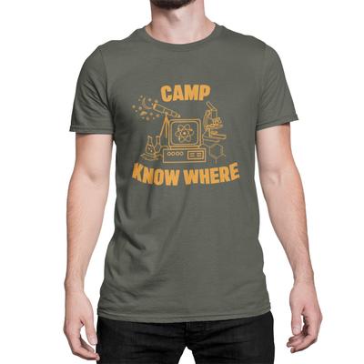 Camp Know Where TV Inspired Mens Ladies Unisex Retro  T-Shirt Dustin Nerd