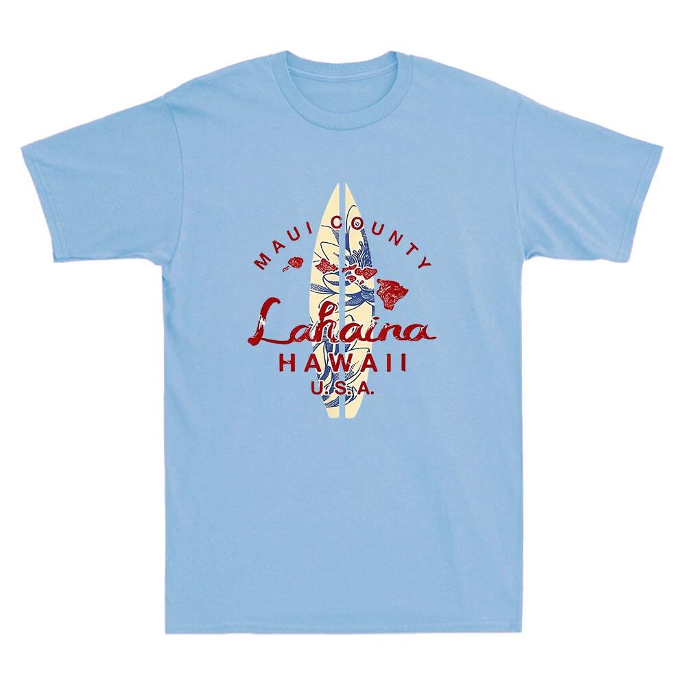 Hawaii Lahaina Maui Vintage Hawaiian Islands Surf Retro Graphic Unisex T-Shirt M