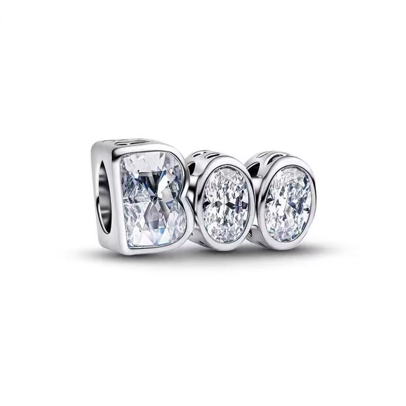 Sparkling Original Charms Fit Original 925Silver Bracelets Paw Print Stones&Enamel Clip Moveable Toy Cube Beads DIY Jewelry Gift