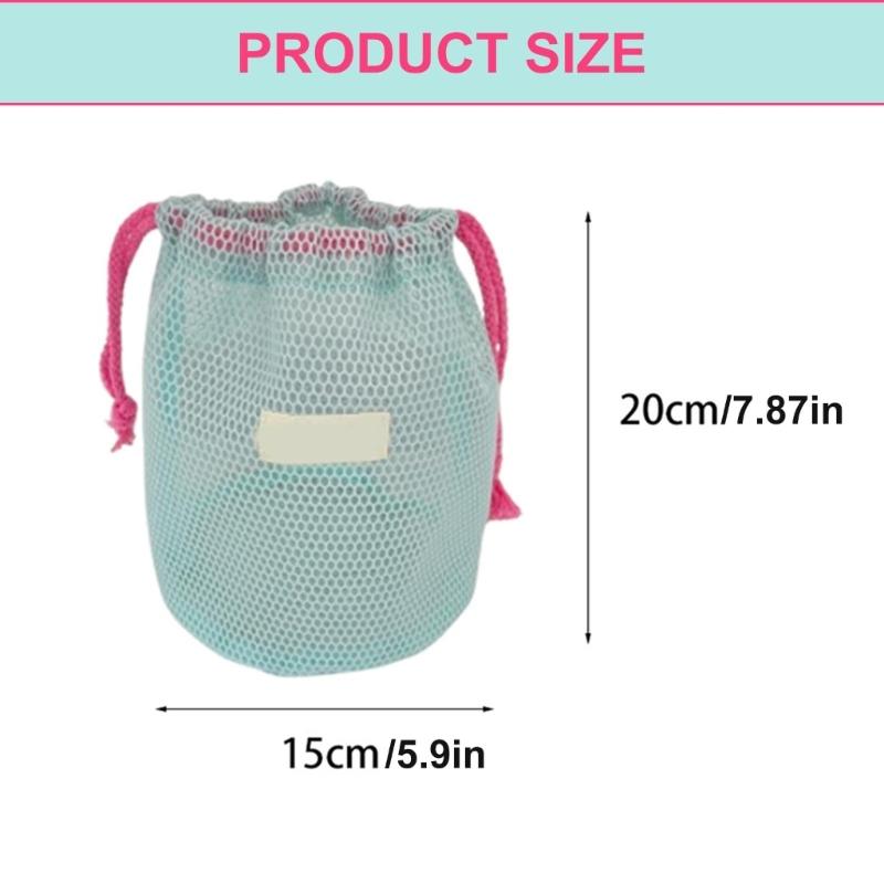 Fashionable Mesh Travel Toiletry Bag with Quick Closure Practical Polyester Cosmetic Pouch for Daily Commute and Outdoor Use