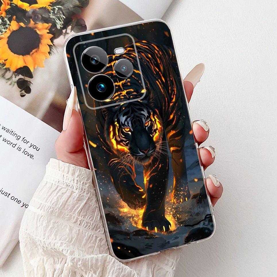 For Realme GT 7 Pro GT7 Pro RMX5010 RMX5011 Back Cover Cool Cartoon Dragon Astronaut Animals Phone Case Soft Silicone Clear Etui