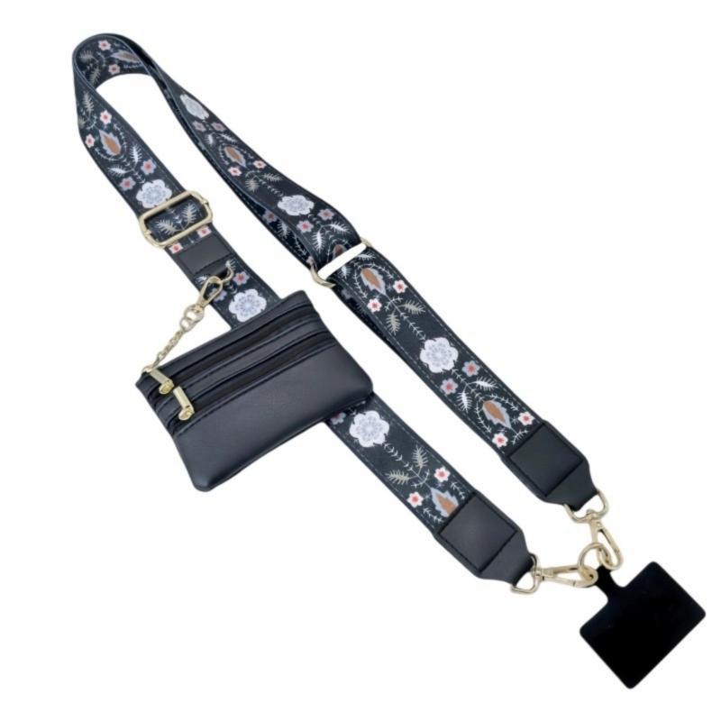 Crossbody Lanyard Clip and Go Strap Adjustable Belt with Wallet Phone Strap Holder Neck Shoulder Lanyard for Girl Women