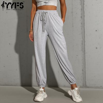 Kadın Modası Günlük Düz Renk Baskı Yüksek Bel Pantolon Pantolon ve Kapriler