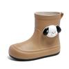 Rain shoes female cute cartoon outer wear waterproof glue rain shoes fashionable versatile light soft velvet warm