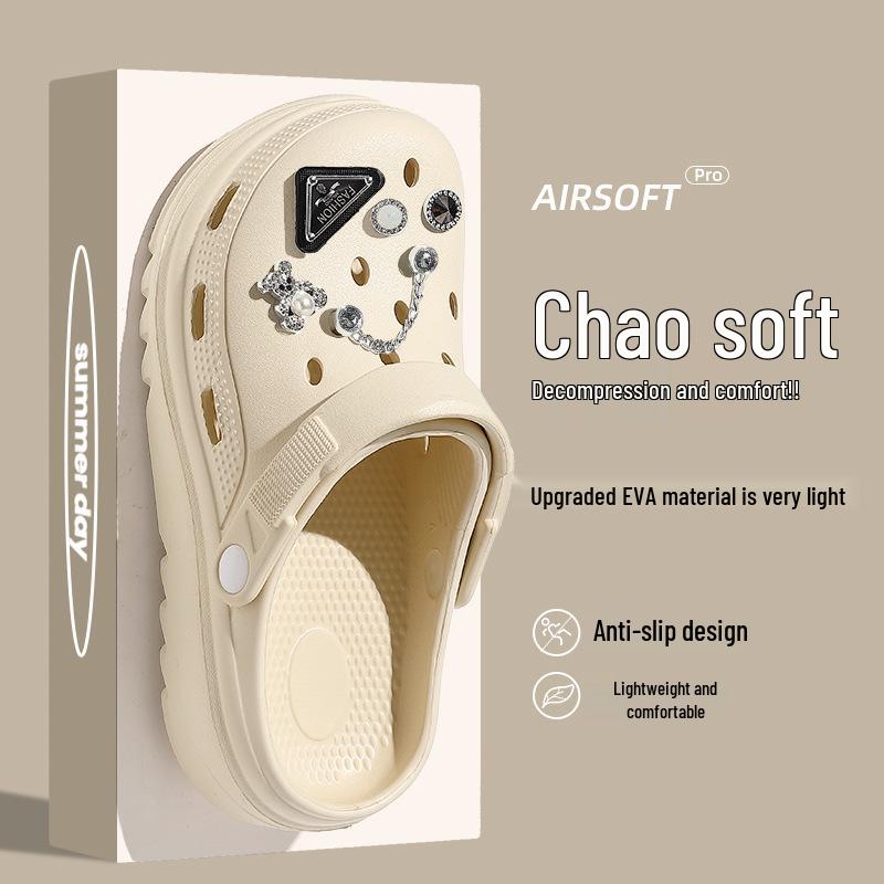 

Женские летние пляжные шлепанцы на толстой подошве из ЭВА, увеличивающие рост, 2025 38-39