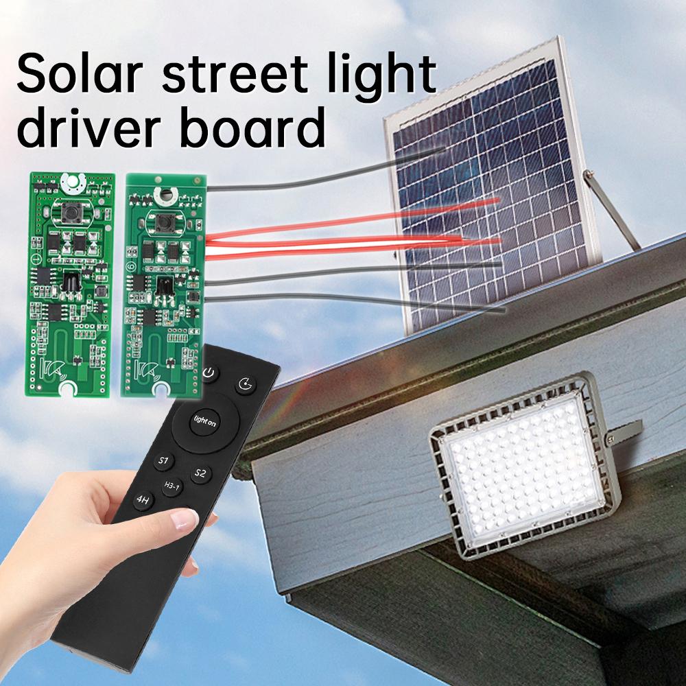 3.2V 3.7V Solar Light Circuit Board Remote Control With Power Off Memory Radar Human Body Sensing Function For 5-10M