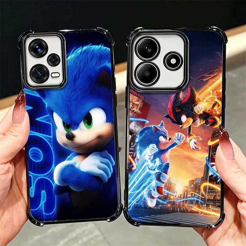 Super S-Sonics Cartoon Soft Phone Case For Xiaomi Redmi Note 14 15 Pro Plus 13 12 11S 11T 5G 10 9S 9 Plating Anti-Fall Fundas