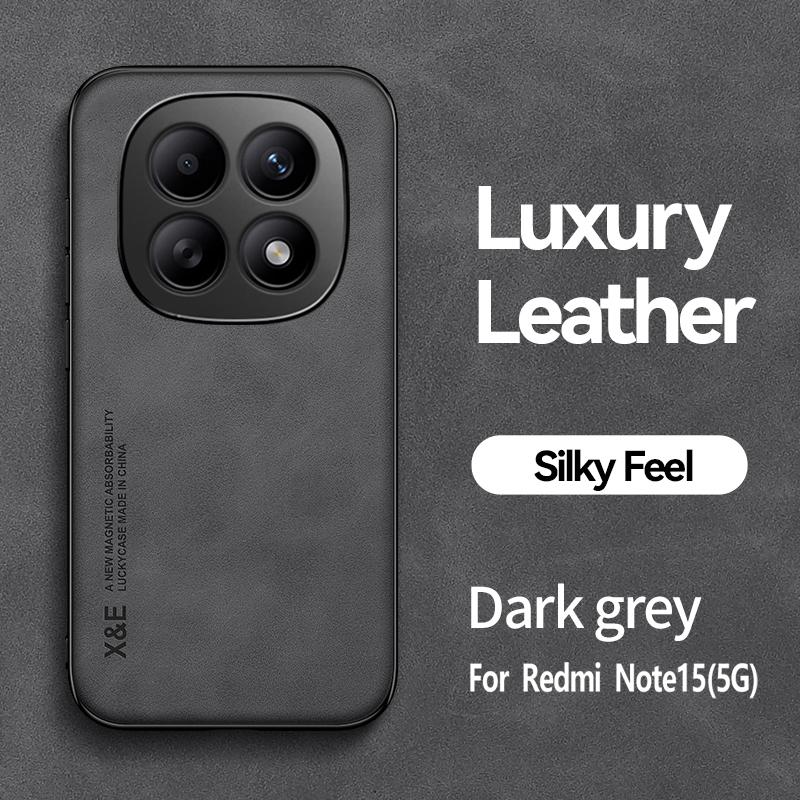 For Redmi Note 15 14 13 12 Pro Plus Light Luxury Sheepskin Magnetic Phone Case