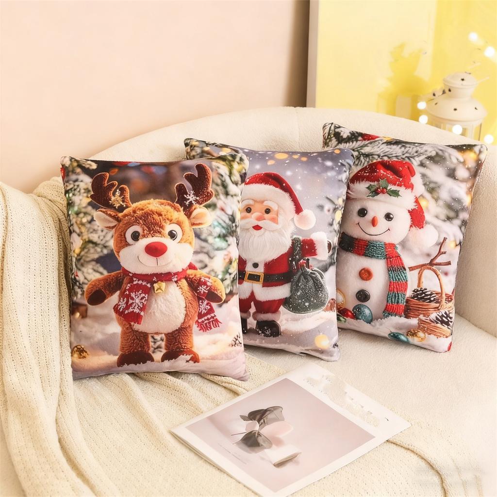 Weihnachtsgeschenke, Puppen, Kissen, Feiertagsdekorationen, Schneemänner, Hirschkissen