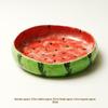 Ciotola per noodle in ceramica con design anguria dipinto a mano, colore sottosmalto e motivo a lumaca