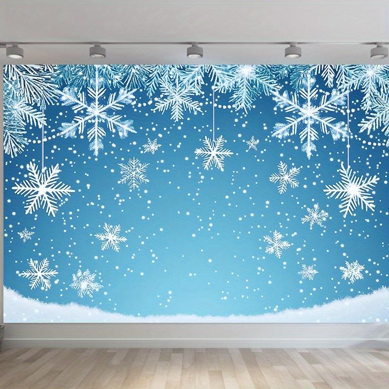 1pc, 2D flat, ice blue winter banner, perfect for decorating living room and bedroom walls, and home décor. wsj