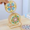 Square Round DIY Mosaic Cup Mat Mosaic Glass Bamboo Pad Creative Handmade Coaster  Toys