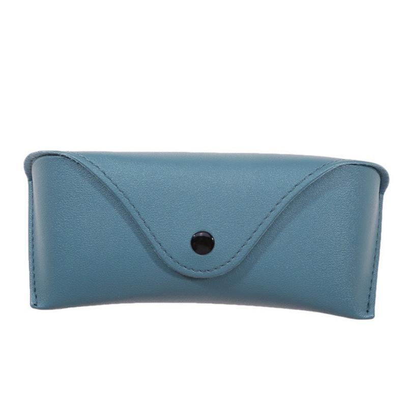 1 Stück Strapazierfähiges Leder Brillen Sonnenbrillen Etui Praktisch Leichtgewichtig Schutzbox Einfache Tragetasche Farbe: Einfarbig