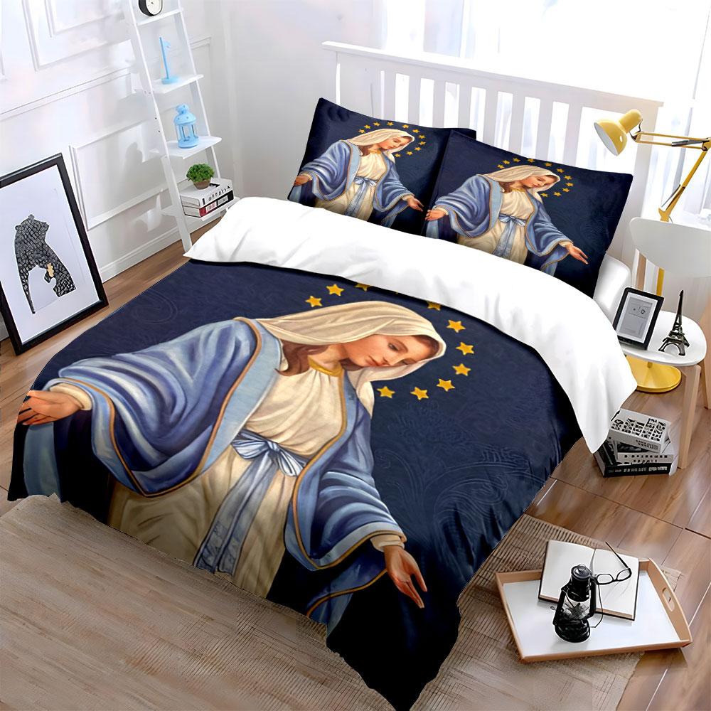 Religious Figure with Stars. Bedding Sets Duvet Cover Sets Duvet Covers Pillowcases(1 * Duvet Cover 2 * Pillowcases Without Duvet Insert)