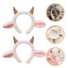 [OATIPHO] 2-Piece Claw Headband, Goat Horn Headband, Sheep Ear Cosplay Prop, Plush Sheep Headband, Party Sheep Ear Hair Decoration, Role-Playing