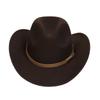 Western Cowboy Top Hat Spring And Autumn New Jazz Hat Big Brim Pentagram Belt Accessories Felt Hat Men And Women