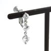 Vantaine Triple Stone Dangling Earrings Cubic Zirconia Silver E2-13