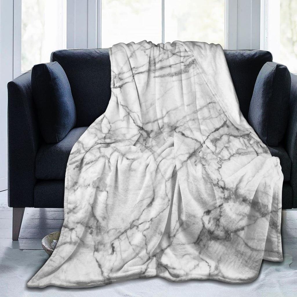 Marble Texture Series digitalprinted polyester Bedroom velvet flannel cover blanket Fleece soft sofa cover blankets for beds