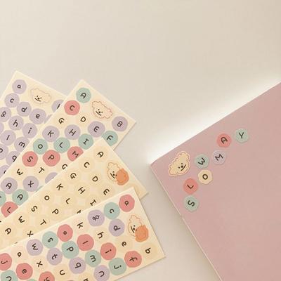 Carnet de planification Scrapbooking DIY Journal Papier décoratif Autocollants Autocollants alphabet Auto-adhésif
