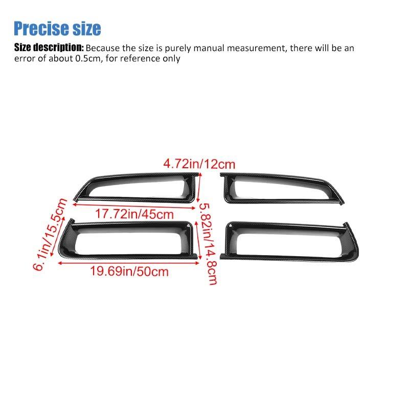 Car Front Hood Air Inlet Grille Ring Cover Protective Sticker For Dodge Charger 2011-2014 Car Accessories